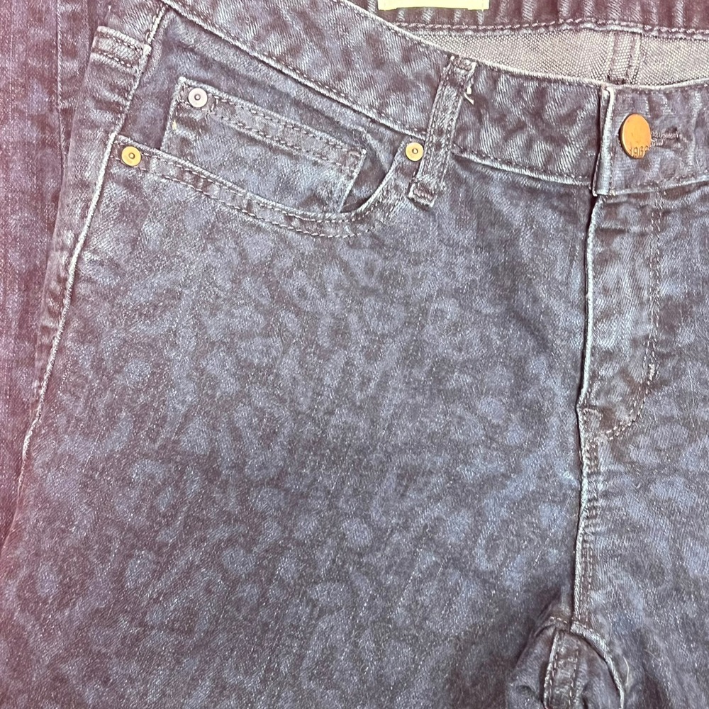 Gap 1969 Always Skinny Jeans Women Dark Blue Leopard Print Size 29 - Picture 3 of 5